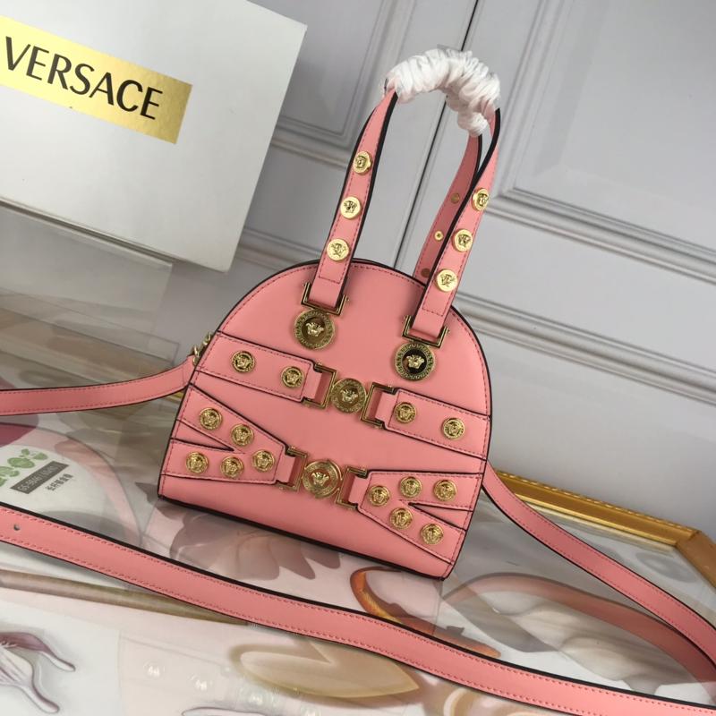 Versace Chain Handbags DBFG309 Bowling Bag Small Pink